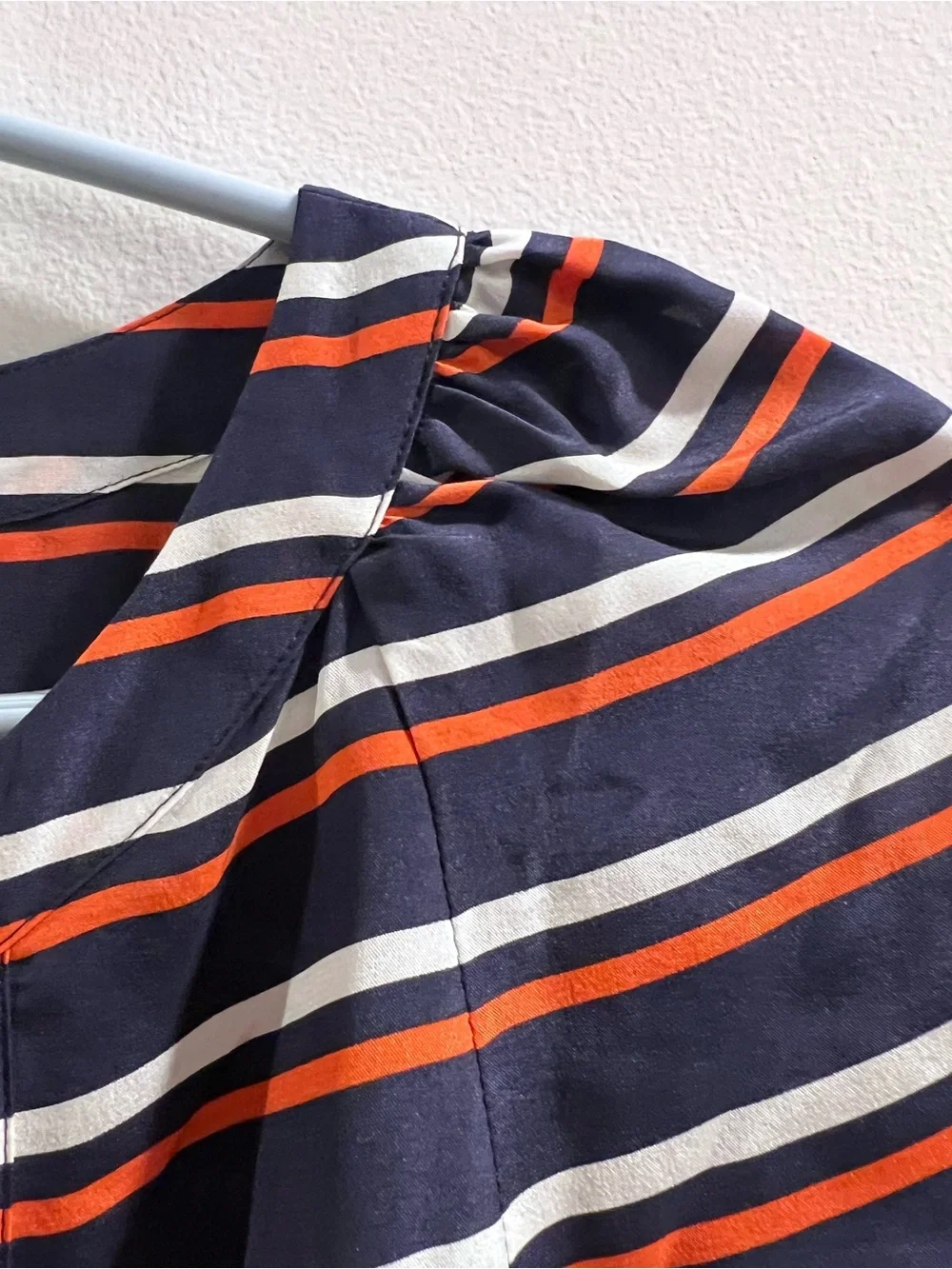 J.Crew Navy Striped Silk Tunic Shift Dress - 100% Silk - Style 66912 - Size 4